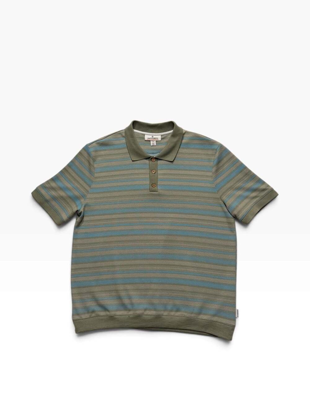 Rainforest Men Regular Fit Short Sleeve Stripe Polo Shirt